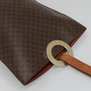 CELINE Macadam Canvas Schoudertas PVC Leer Bruin Goud Auth 123185-6