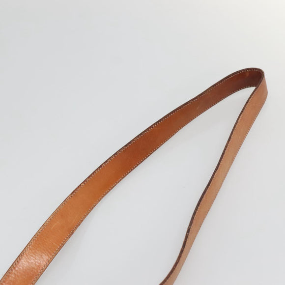 CELINE Macadam Canvas Schoudertas PVC Leer Bruin Goud Auth 123185