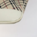 BURBERRY Nova Check Shoulder Bag Canvas Beige Silver Auth 123191-9