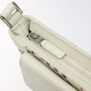 BURBERRY Nova Check Shoulder Bag Canvas Beige Silver Auth 123191-10