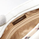 BURBERRY Nova Check Shoulder Bag Canvas Beige Silver Auth 123191-11