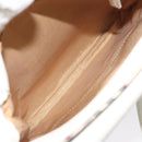 BURBERRY Nova Check Shoulder Bag Canvas Beige Silver Auth 123191-12