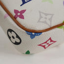 LOUIS VUITTON Multicolor Pochette Accessoires Pouch White M92649 Auth 123204V-12