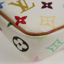LOUIS VUITTON Multicolor Pochette Accessoires Pouch White M92649 Auth 123204V-14