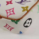 LOUIS VUITTON Multicolor Pochette Accessoires Pouch White M92649 Auth 123204V-15