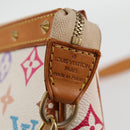 LOUIS VUITTON Multicolor Pochette Accessoires Pouch White M92649 Auth 123204V-17