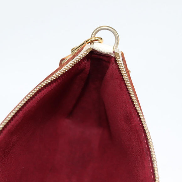 LOUIS VUITTON Multicolor Pochette Accessoires Pouch White M92649 Auth 123204V