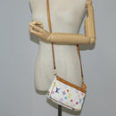 LOUIS VUITTON Multicolor Pochette Accessoires Pouch White M92649 Auth 123204V-24