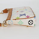 LOUIS VUITTON Multicolor Pochette Accessoires Pouch White M92649 Auth 123204V-4