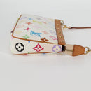 LOUIS VUITTON Multicolor Pochette Accessoires Pouch White M92649 Auth 123204V-5