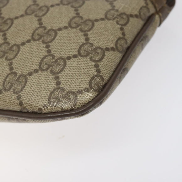 GUCCI GG Supreme Web Sherry Line Shoulder Bag PVC Beige 904 02 047 Auth 123208