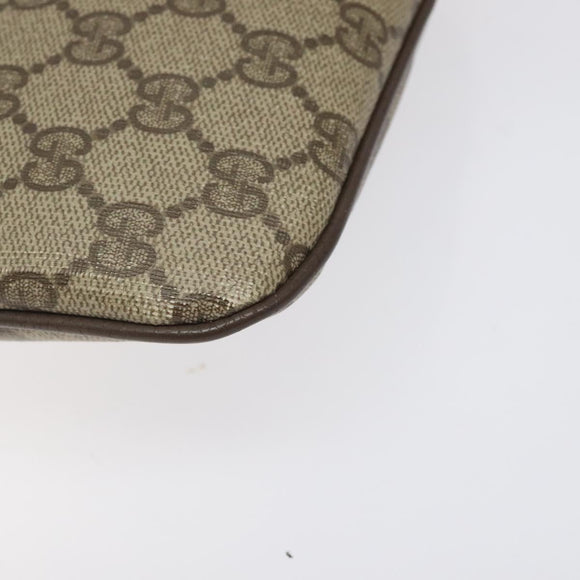 GUCCI GG Supreme Web Sherry Line Shoulder Bag PVC Beige 904 02 047 Auth 123208