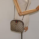 GUCCI GG Supreme Web Sherry Line Shoulder Bag PVC Beige 904 02 047 Auth 123208-22