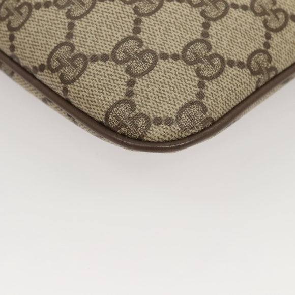 GUCCI GG Supreme Web Sherry Line Shoulder Bag PVC Beige 904 02 047 Auth 123211