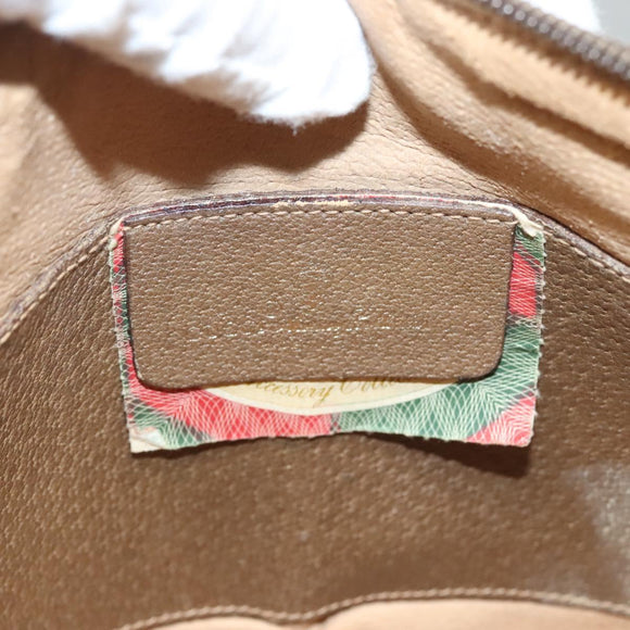 GUCCI GG Supreme Web Sherry Line Shoulder Bag PVC Beige 904 02 047 Auth 123211