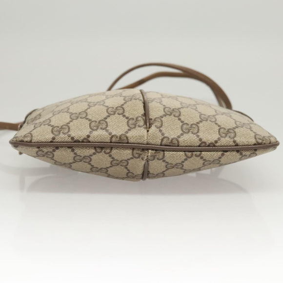 GUCCI GG Supreme Web Sherry Line Shoulder Bag PVC Beige 904 02 047 Auth 123211