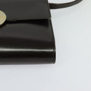 CELINE Shoulder Bag Leather Black Gold Auth 123215-11