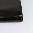 CELINE Shoulder Bag Leather Black Gold Auth 123215-13