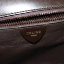 CELINE Shoulder Bag Leather Black Gold Auth 123215-16