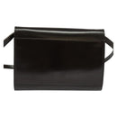 CELINE Shoulder Bag Leather Black Gold Auth 123215-3