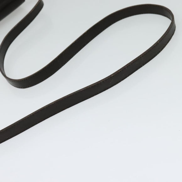 CELINE Shoulder Bag Leather Black Gold Auth 123215