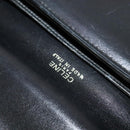 CELINE Shoulder Bag Leather Black Gold Auth 123216-18