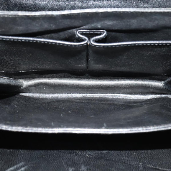 CELINE Shoulder Bag Leather Black Gold Auth 123216