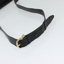 CELINE Shoulder Bag Leather Black Gold Auth 123216-7