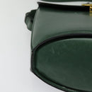 CELINE Shoulder Bag Leather Green Gold Auth 123217-10