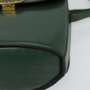 CELINE Shoulder Bag Leather Green Gold Auth 123217-11