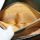 CELINE Shoulder Bag Leather Green Gold Auth 123217-20