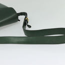 CELINE Shoulder Bag Leather Green Gold Auth 123217-7