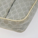 CELINE Macadam Canvas Shoulder Bag Light Blue Silver Auth 123219-14
