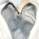 CELINE Macadam Canvas Shoulder Bag Light Blue Silver Auth 123219-20