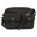 CELINE Macadam Canvas Shoulder Bag Black Silver Auth 123220-1