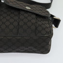 CELINE Macadam Canvas Shoulder Bag Black Silver Auth 123220-14