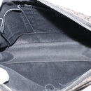 CELINE Macadam Canvas Shoulder Bag Black Silver Auth 123220-10