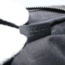 CELINE Macadam Canvas Shoulder Bag Black Silver Auth 123220-12