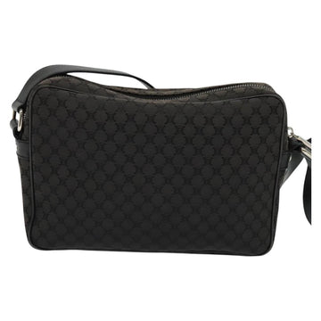 CELINE Macadam Canvas Shoulder Bag Black Silver Auth 123220 - 0