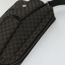 CELINE Macadam Canvas Shoulder Bag Black Silver Auth 123220-6