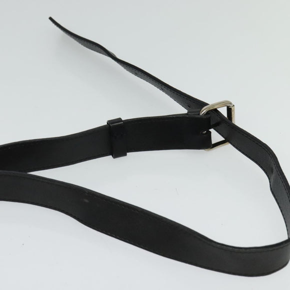 CELINE Macadam Canvas Shoulder Bag Black Silver Auth 123220