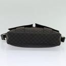 CELINE Macadam Canvas Shoulder Bag Black Silver Auth 123220-5