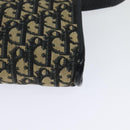 Christian Dior Trotter Canvas Shoulder Bag Navy Gold Auth 123224-17