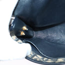 Christian Dior Trotter Canvas Shoulder Bag Navy Gold Auth 123224-19