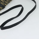 Christian Dior Trotter Canvas Shoulder Bag Navy Gold Auth 123224-7