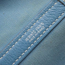 HERMES Garden Party PM Hand Bag Canvas Blue Auth 123229-14