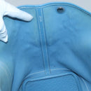 HERMES Garden Party PM Hand Bag Canvas Blue Auth 123229-16