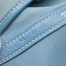 HERMES Garden Party PM Hand Bag Canvas Blue Auth 123229-18