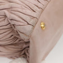 Miu Miu Matelasse Hand Bag Leather 2way Pink Gold Auth 123231-9