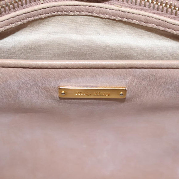 Miu Miu Matelasse Hand Bag Leather 2way Pink Gold Auth 123231
